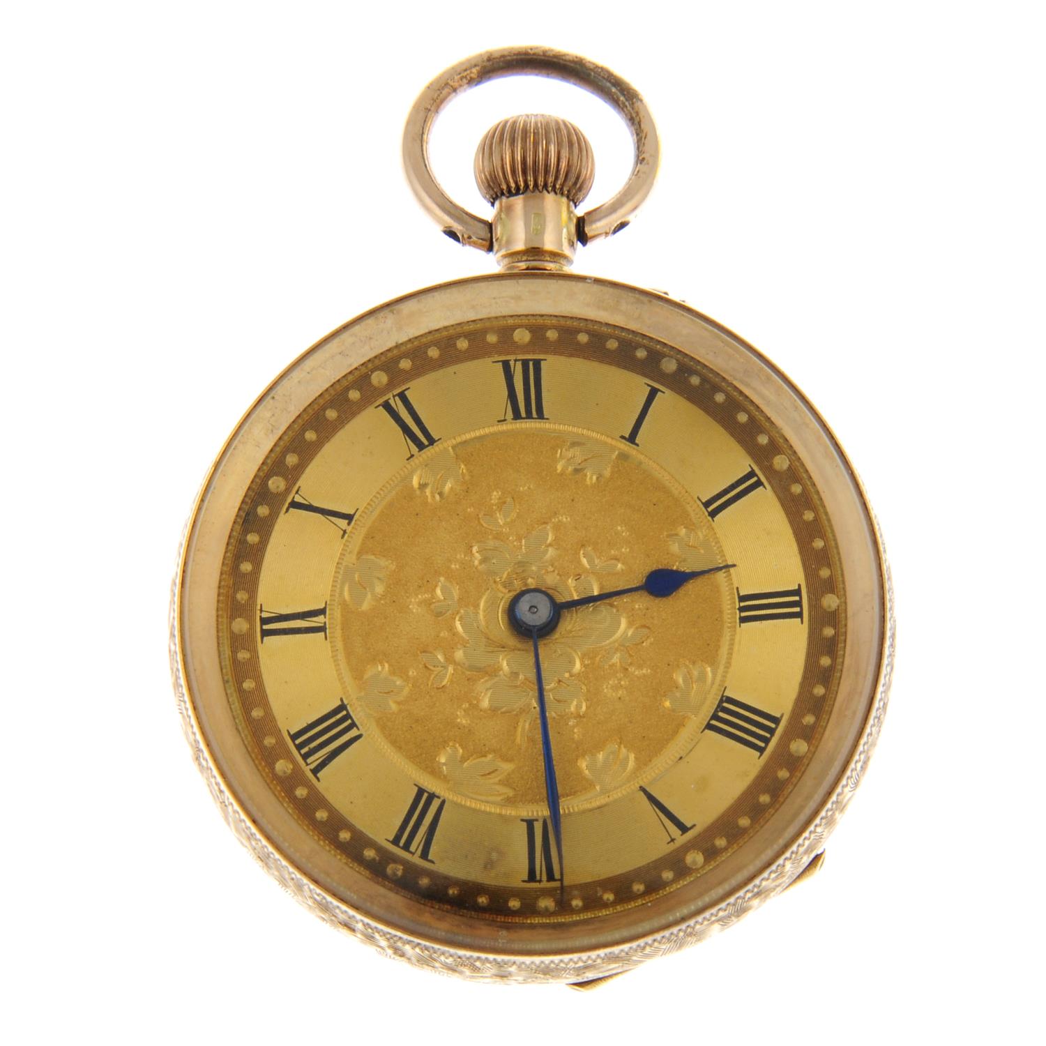 An open face pocket watch.