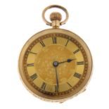 An open face pocket watch.