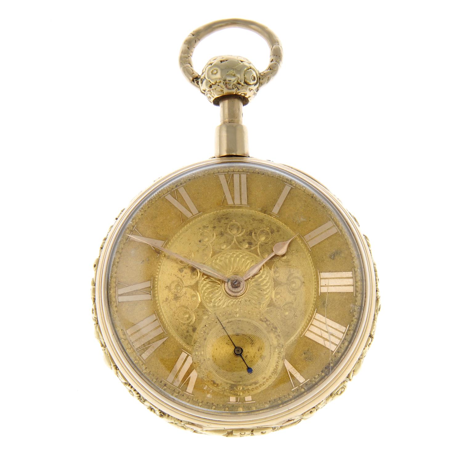 An open face repeater pocket watch.