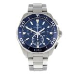 CURRENT MODEL: TAG HEUER - an Aquaracer chronograph bracelet watch.