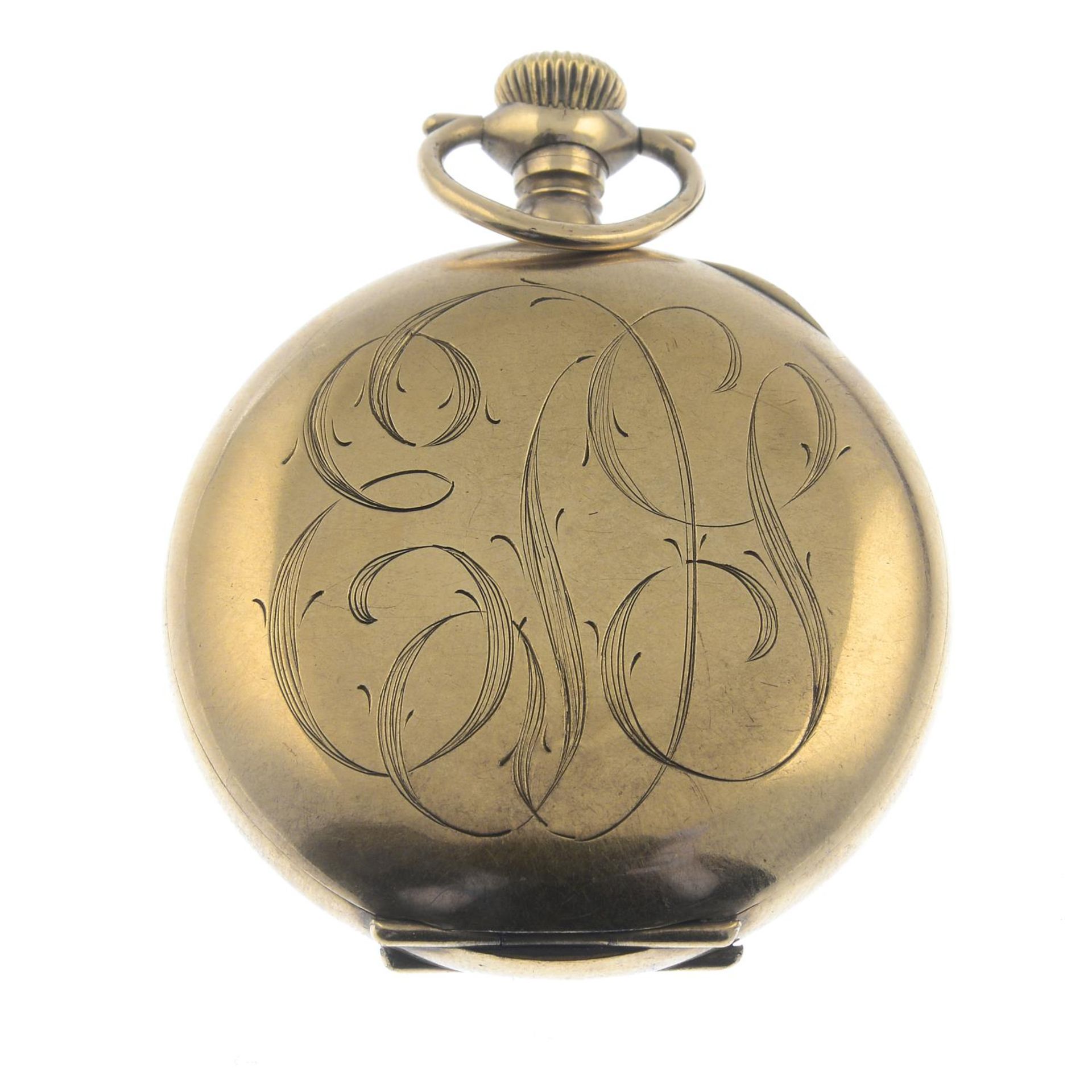 A late Victorian engraved pocket watch. - Image 2 of 2