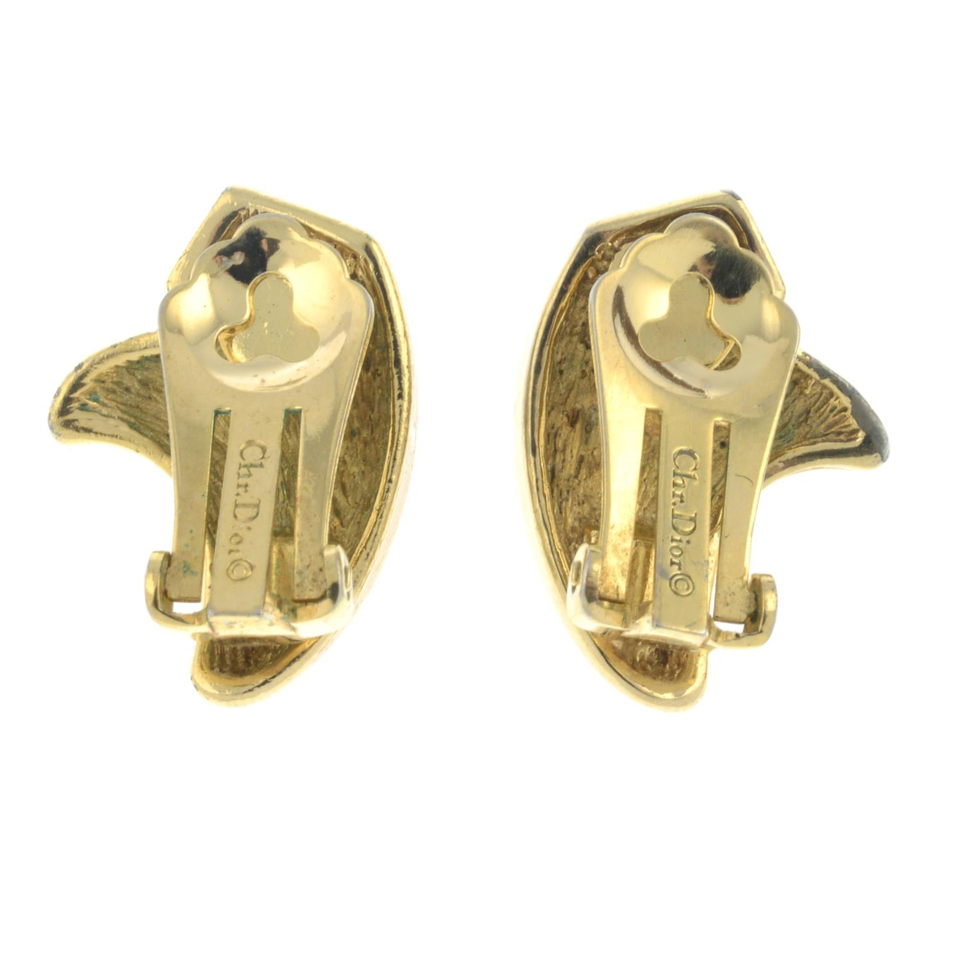 A pair of paste clip-on earrings, by Christian Dior.Signed Chr. - Image 2 of 2