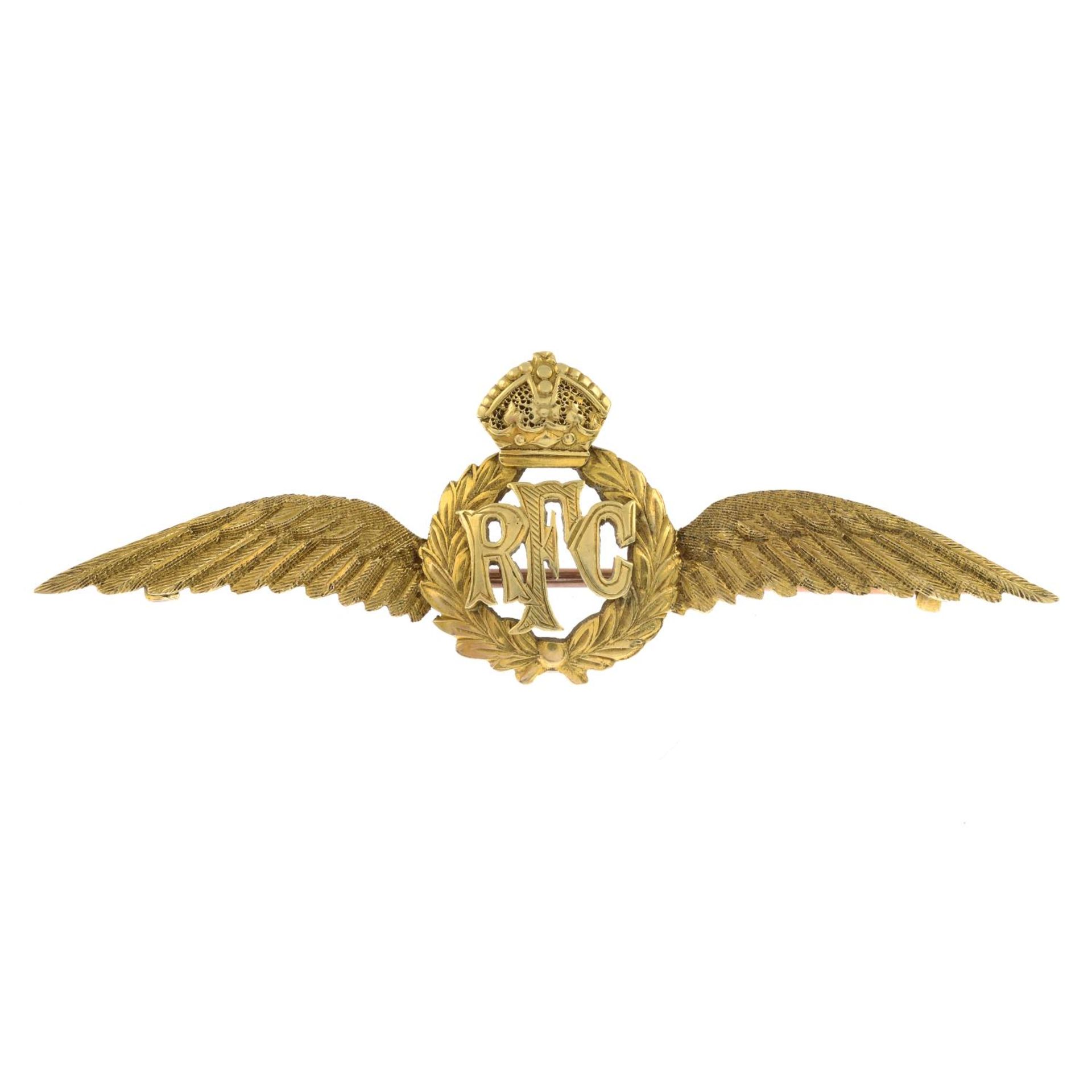 A Royal Flying Corps military brooch.Length 6cms.