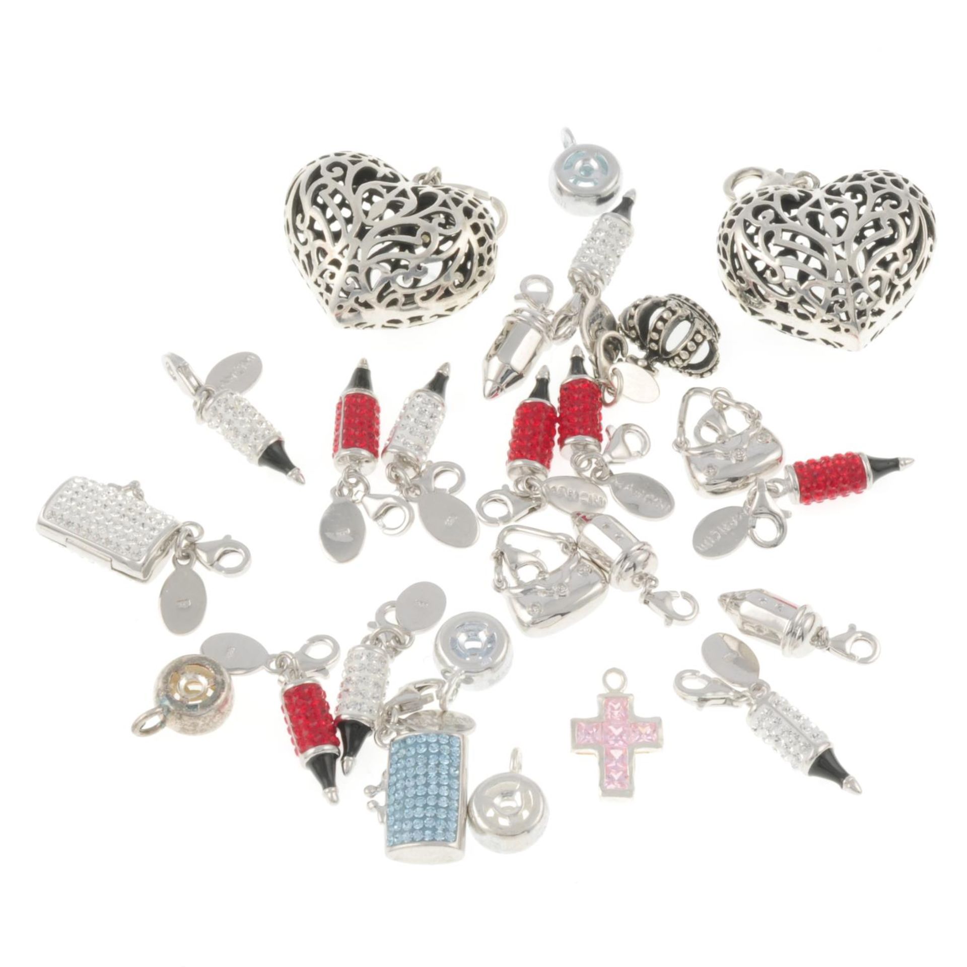 A selection of charms mainly, by Mancini.Many signed Mancini. - Image 2 of 2