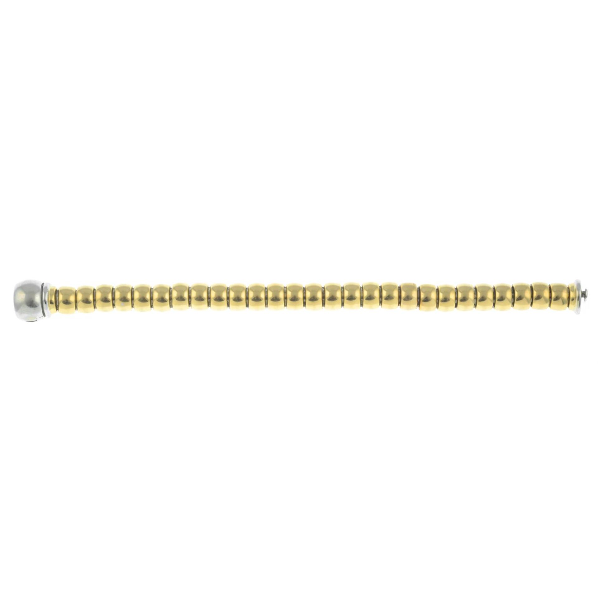 An 18ct bi-colour gold fancy-link bracelet.Hallmarks for Birmingham. - Bild 2 aus 3