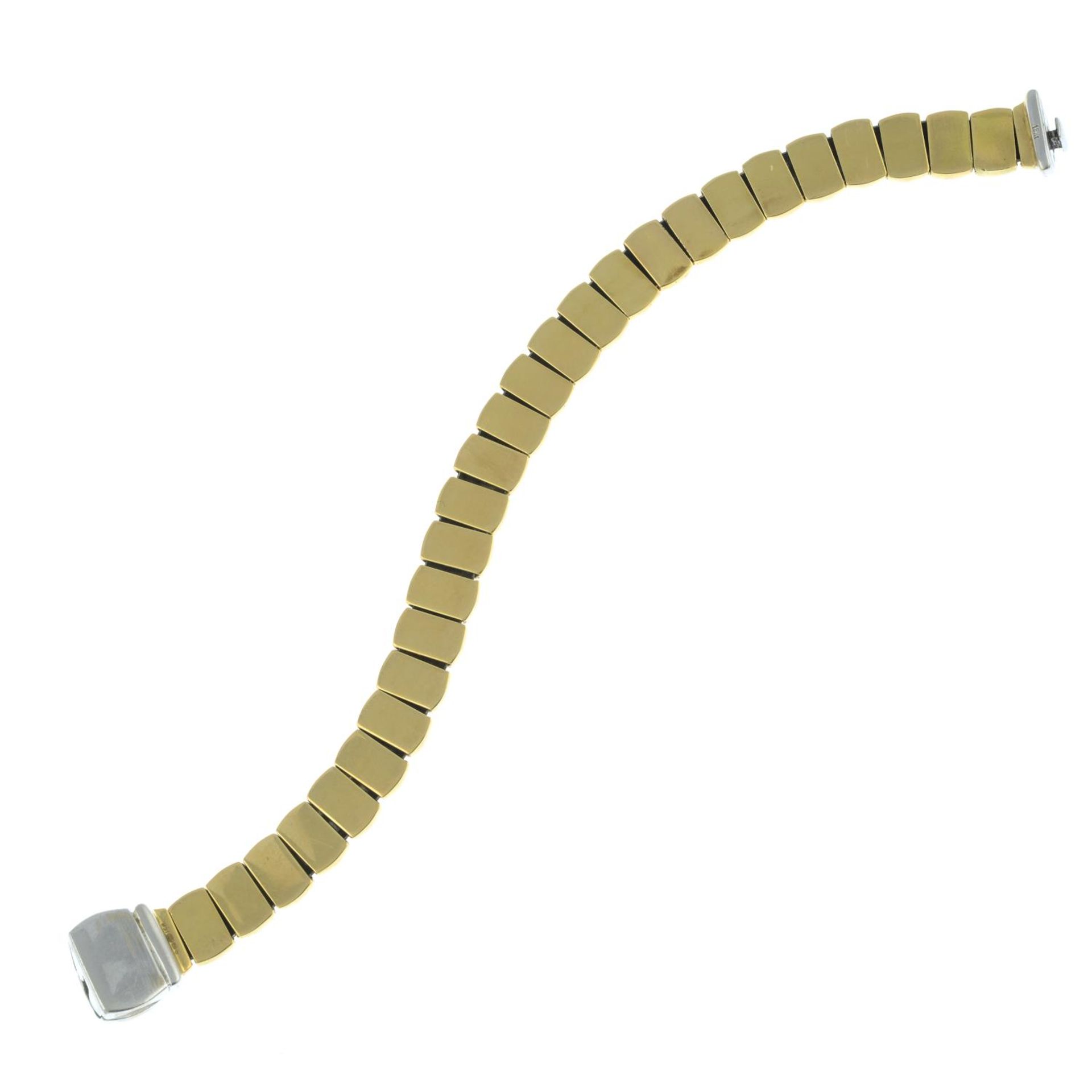 An 18ct bi-colour gold fancy-link bracelet.Hallmarks for Birmingham. - Bild 3 aus 3