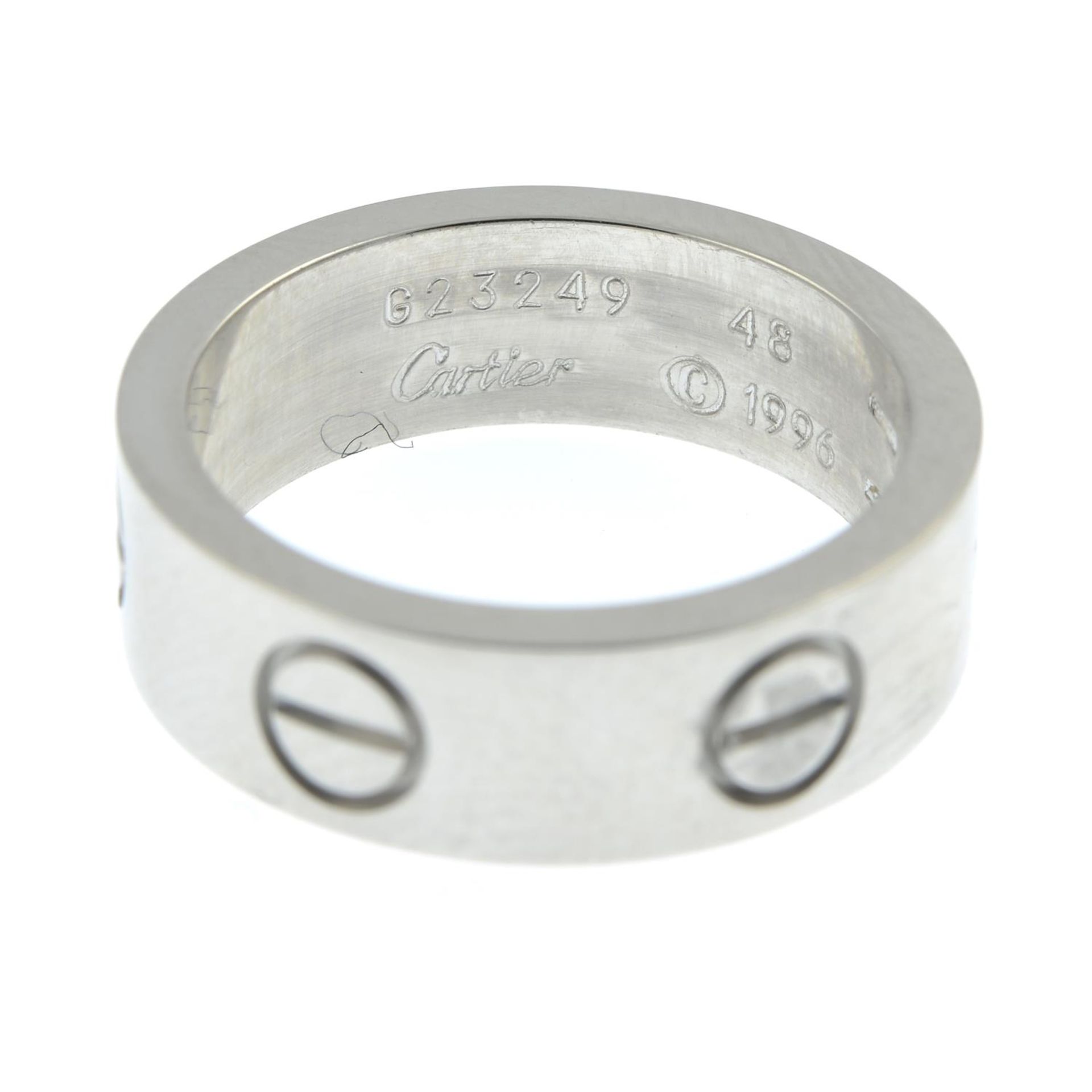 A 'Love' ring, by Cartier.Signed Cartier, G23249.Stamped 750, Italian marks, Ring size I. - Bild 2 aus 3