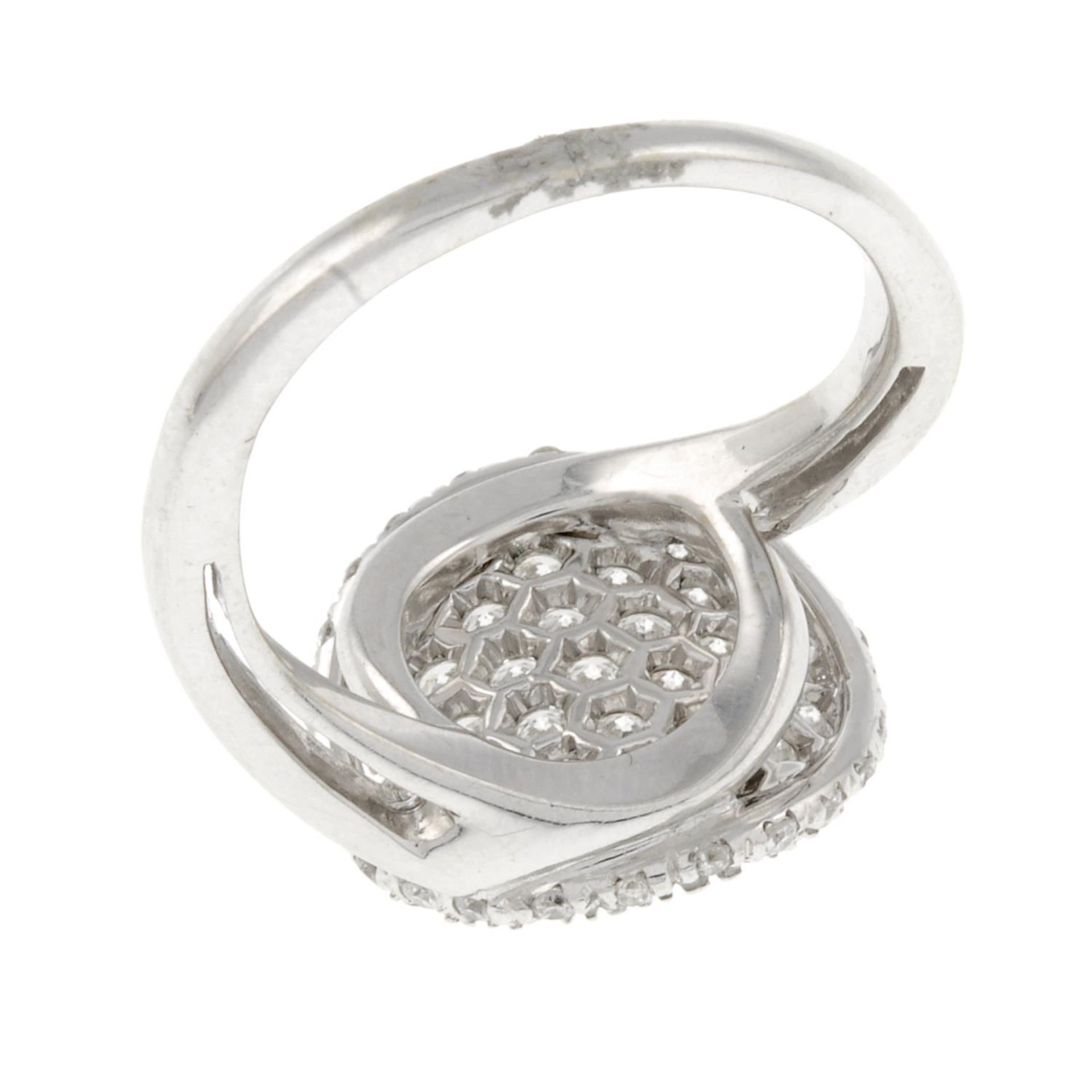 An 18ct gold brilliant-cut diamond concave dress ring. - Image 4 of 4