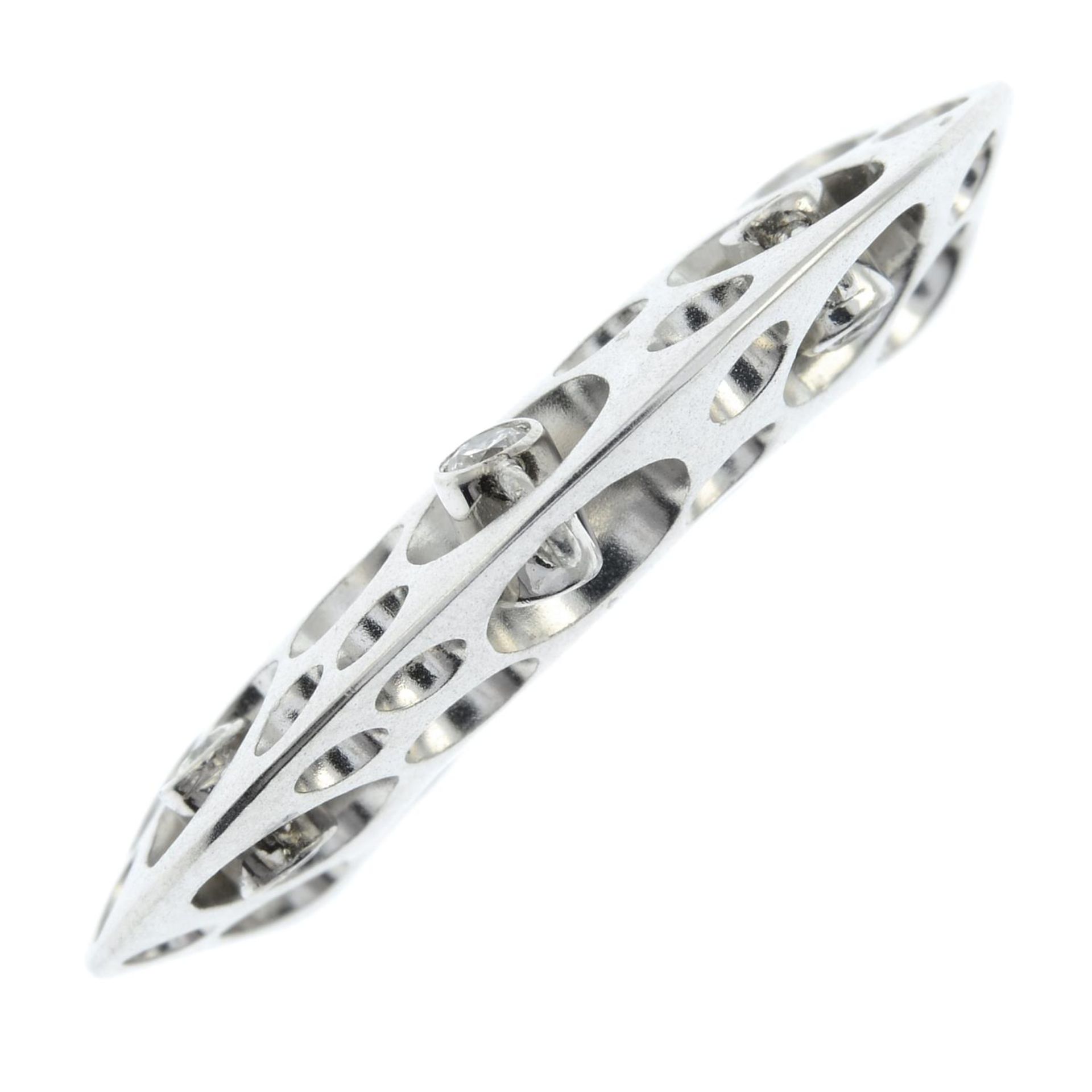 An 18ct gold openwork dress ring, with brilliant-cut diamond highlights. - Image 2 of 4