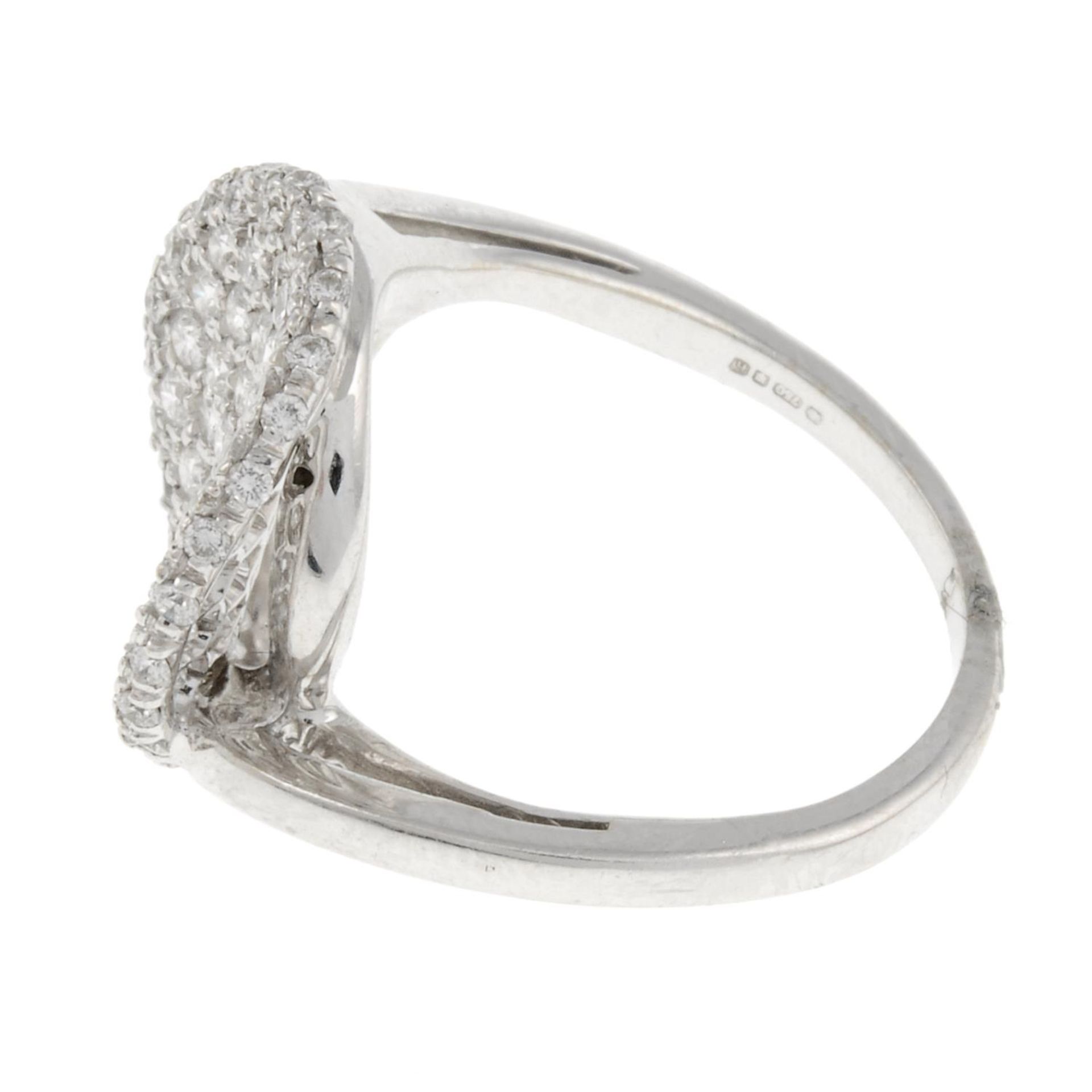 An 18ct gold brilliant-cut diamond concave dress ring. - Image 2 of 4