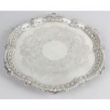 A modern silver salver,