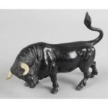 Geschultz, an Austrian cold painted bronze modelled as a bull.,