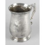 An early George II Newcastle silver mug,