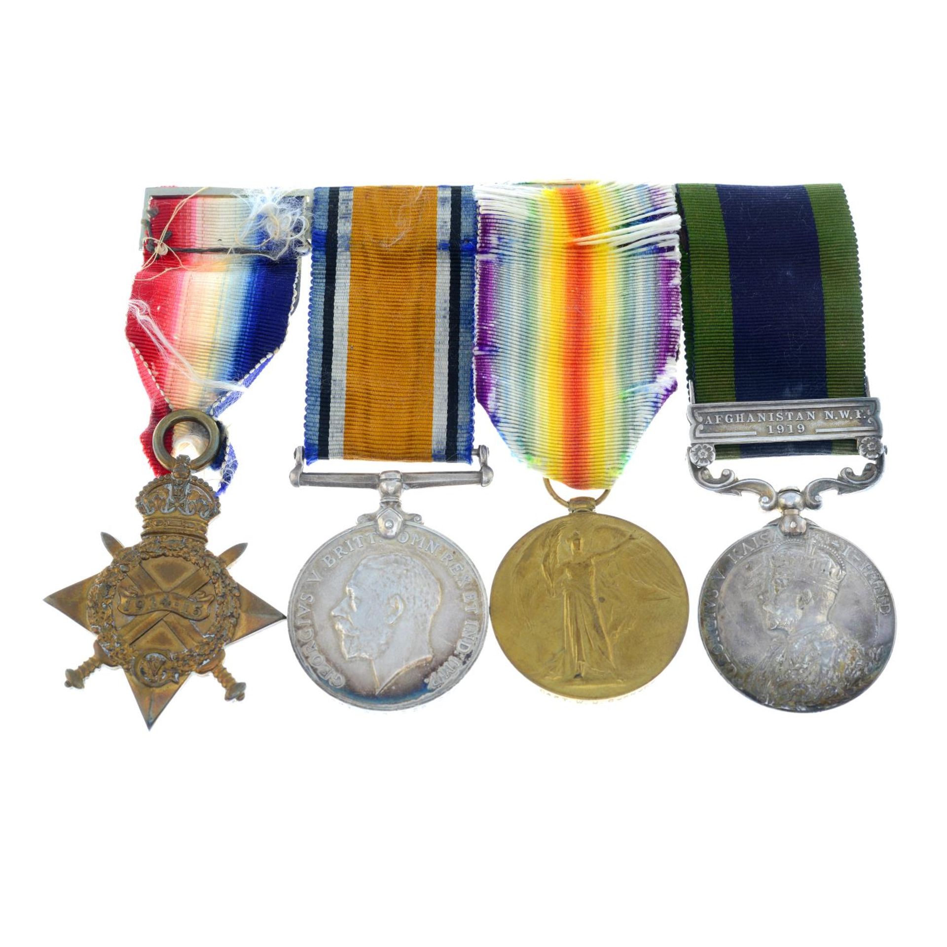Great War medal group comprising,