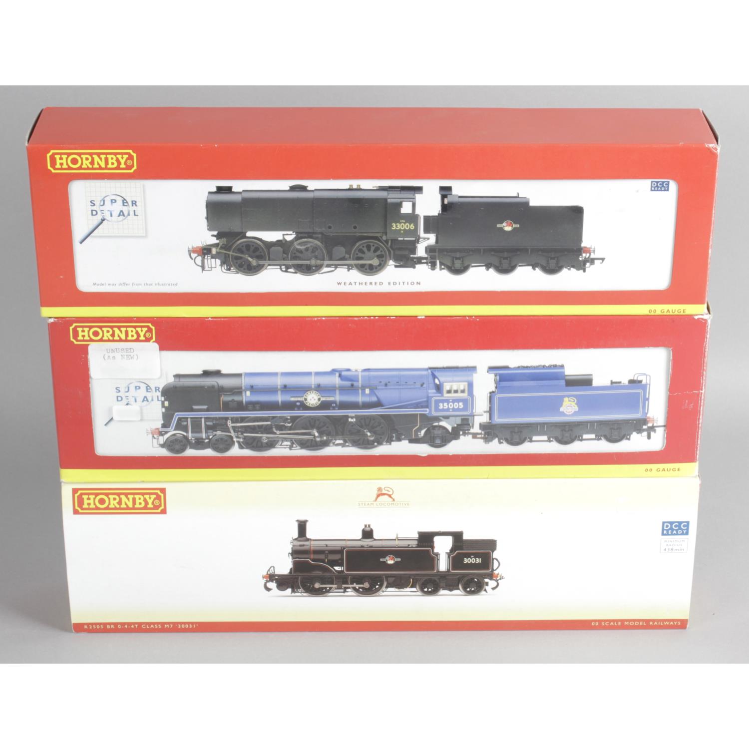 Ten Hornby 00 gauge model railway locomotives and trains,