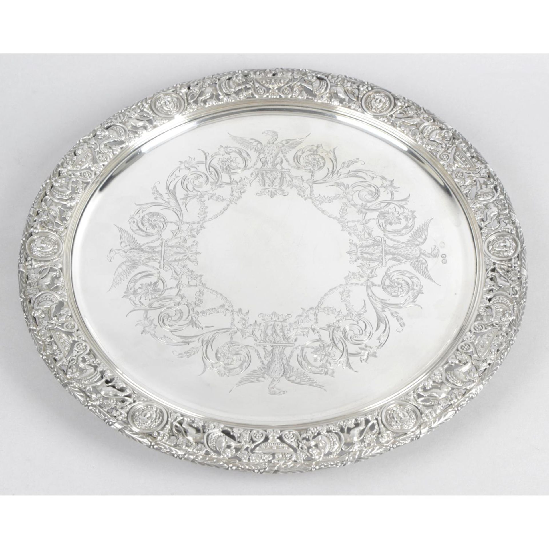 A mid-Victorian silver salver,