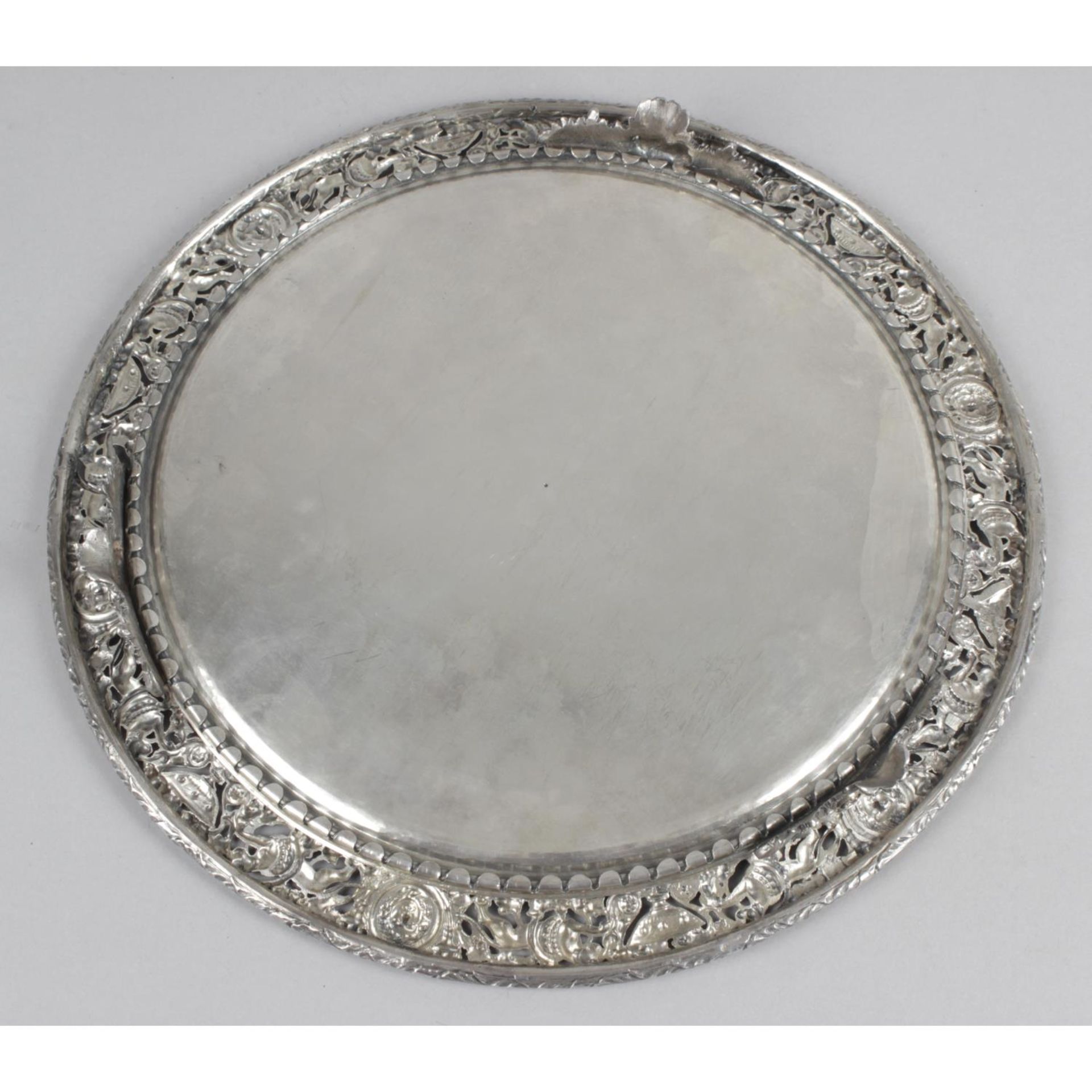 A mid-Victorian silver salver, - Image 3 of 4