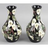 A pair of Moorcroft pottery vases,