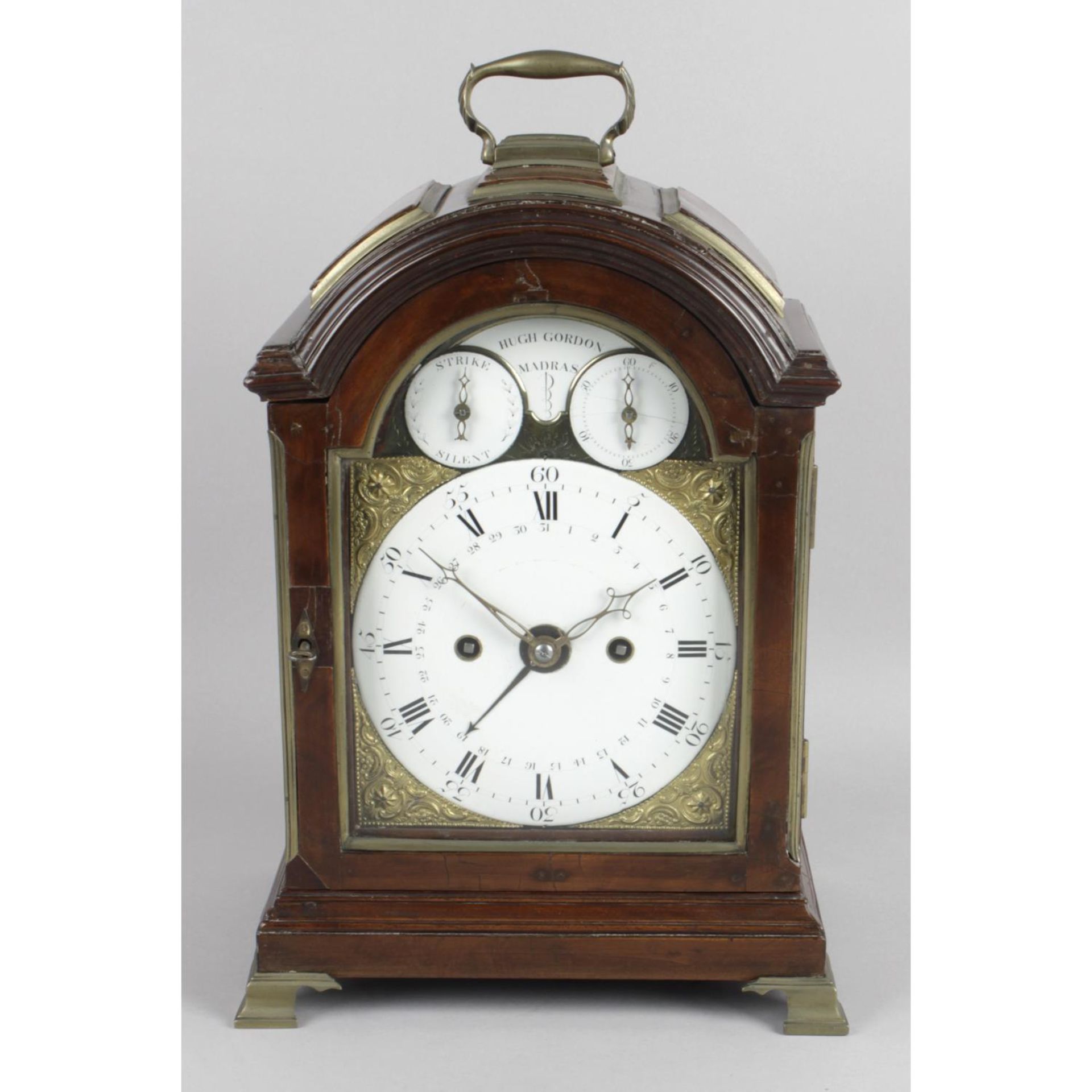 An early 19th century bracket clock.