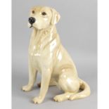 A large Beswick figurine, modelled as a seated Labrador.