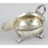 A George II small silver sauce boat,