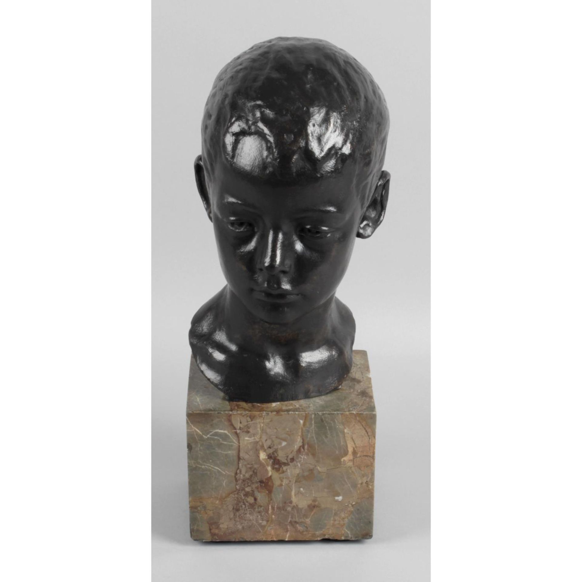 W.F , a bronze bust modelled as Eugene Abbott,