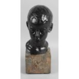 W.F , a bronze bust modelled as Eugene Abbott,