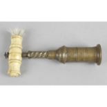 A 19th century Thomason Patent bronze corkscrew,