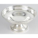 A 1920's silver pedestal dish,