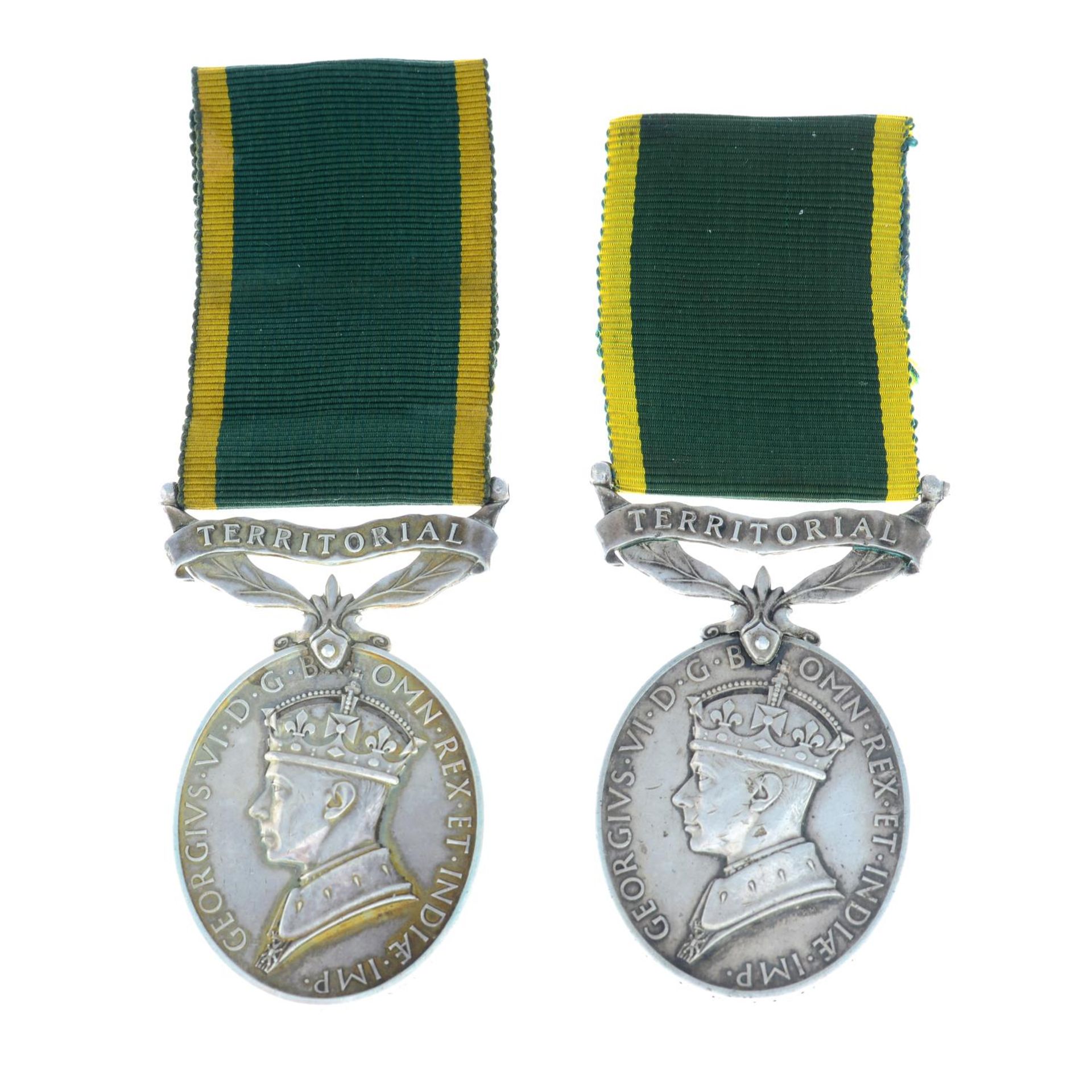 George VI Territorial Efficiency Medal (2), one named to '2587492.