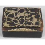 A 19th century tortoiseshell box,