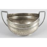 A George III silver twin-handled sugar bowl,