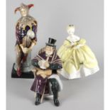 Four Royal Doulton figurines to include The Jester (HN 2016),