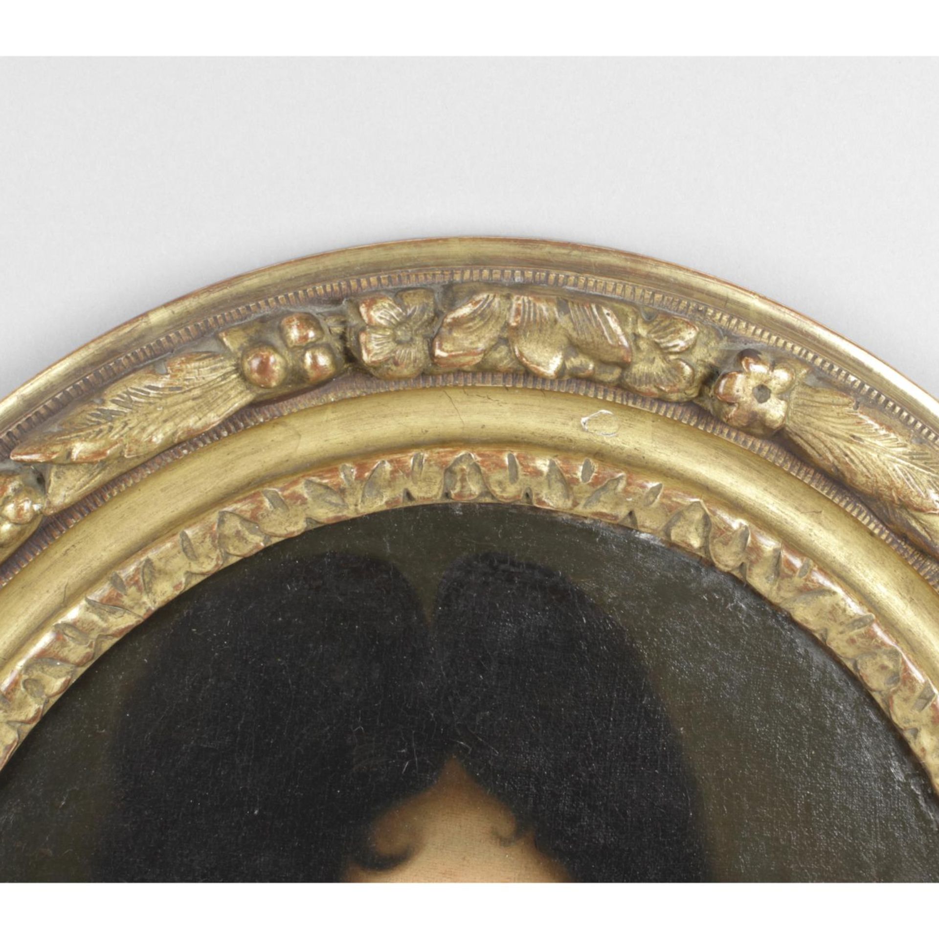 English school, 19th century oval oil portrait depicting King Louis XIV. - Bild 2 aus 3