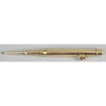 A Sampson and Mordan 9ct gold cased telescopic pencil,