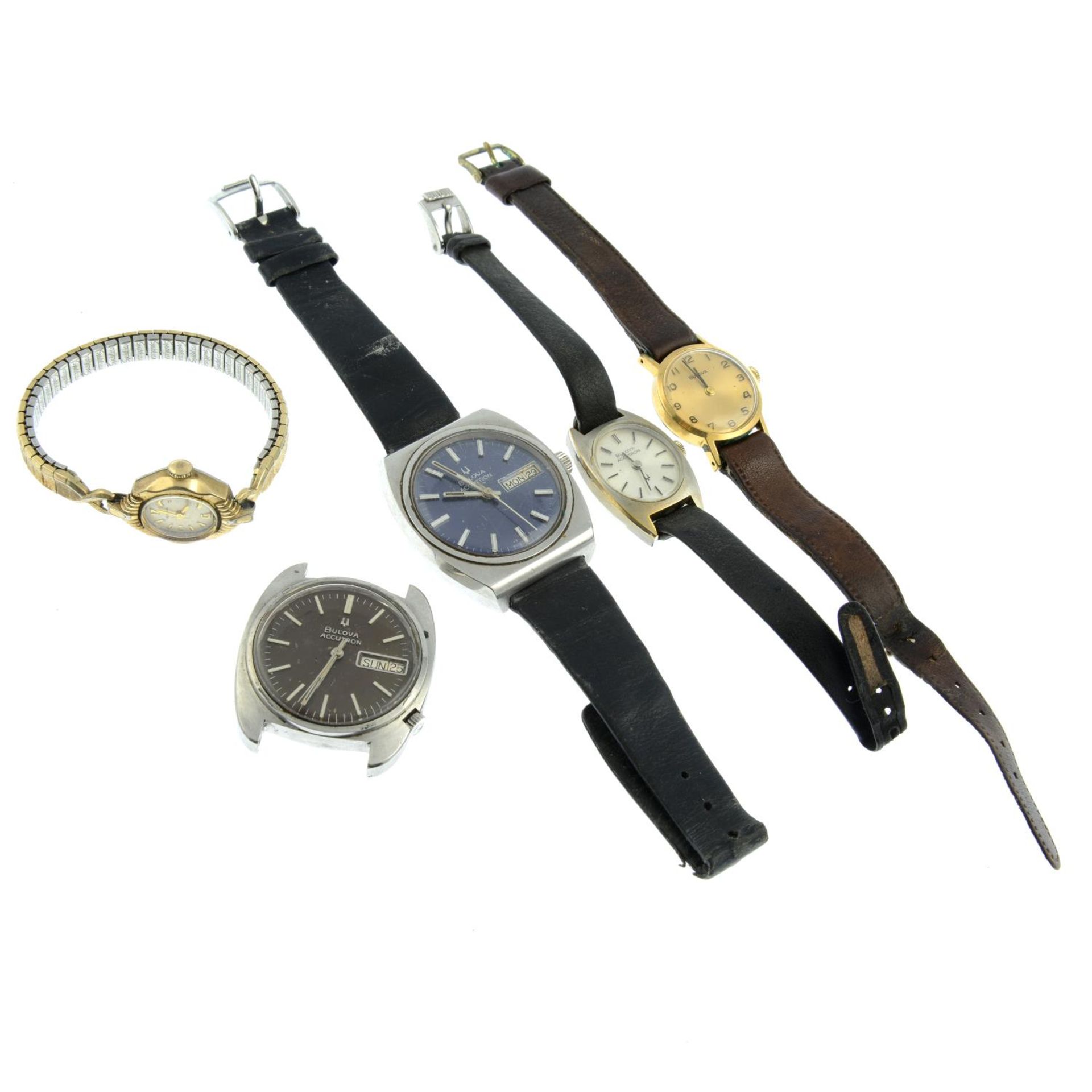A group of five assorted Bulova watches. - Image 2 of 2