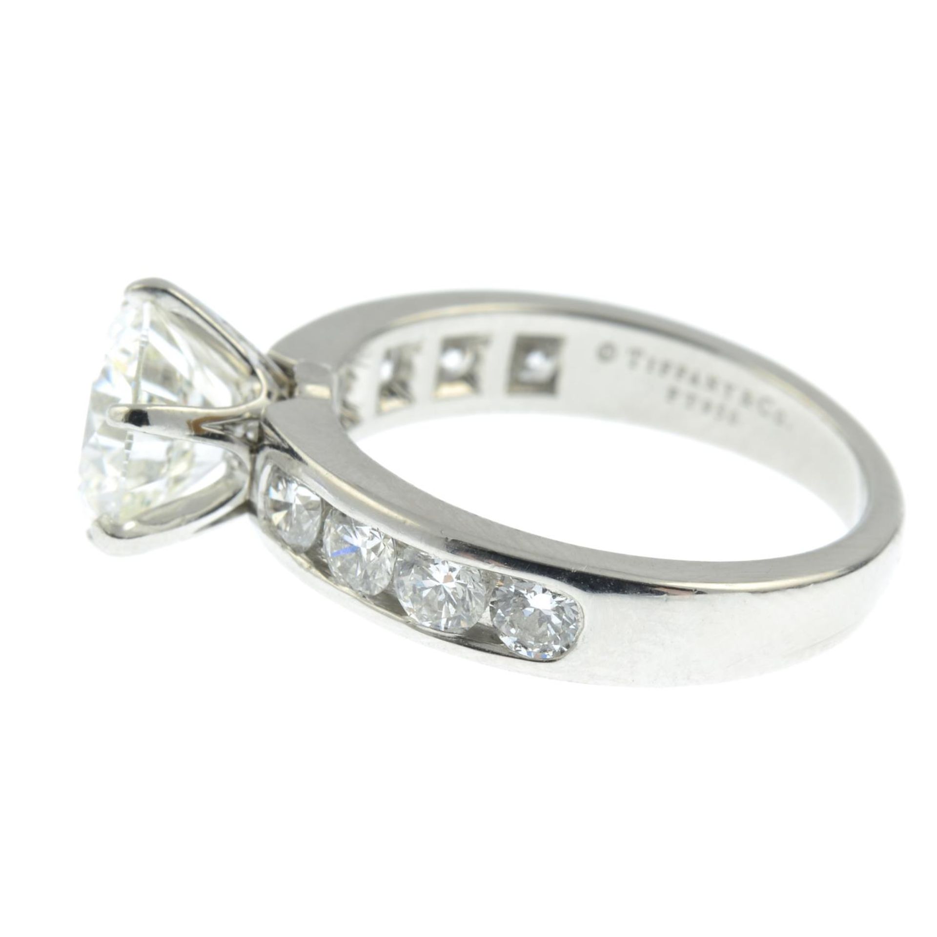A platinum brilliant-cut diamond single-stone ring, - Image 4 of 7