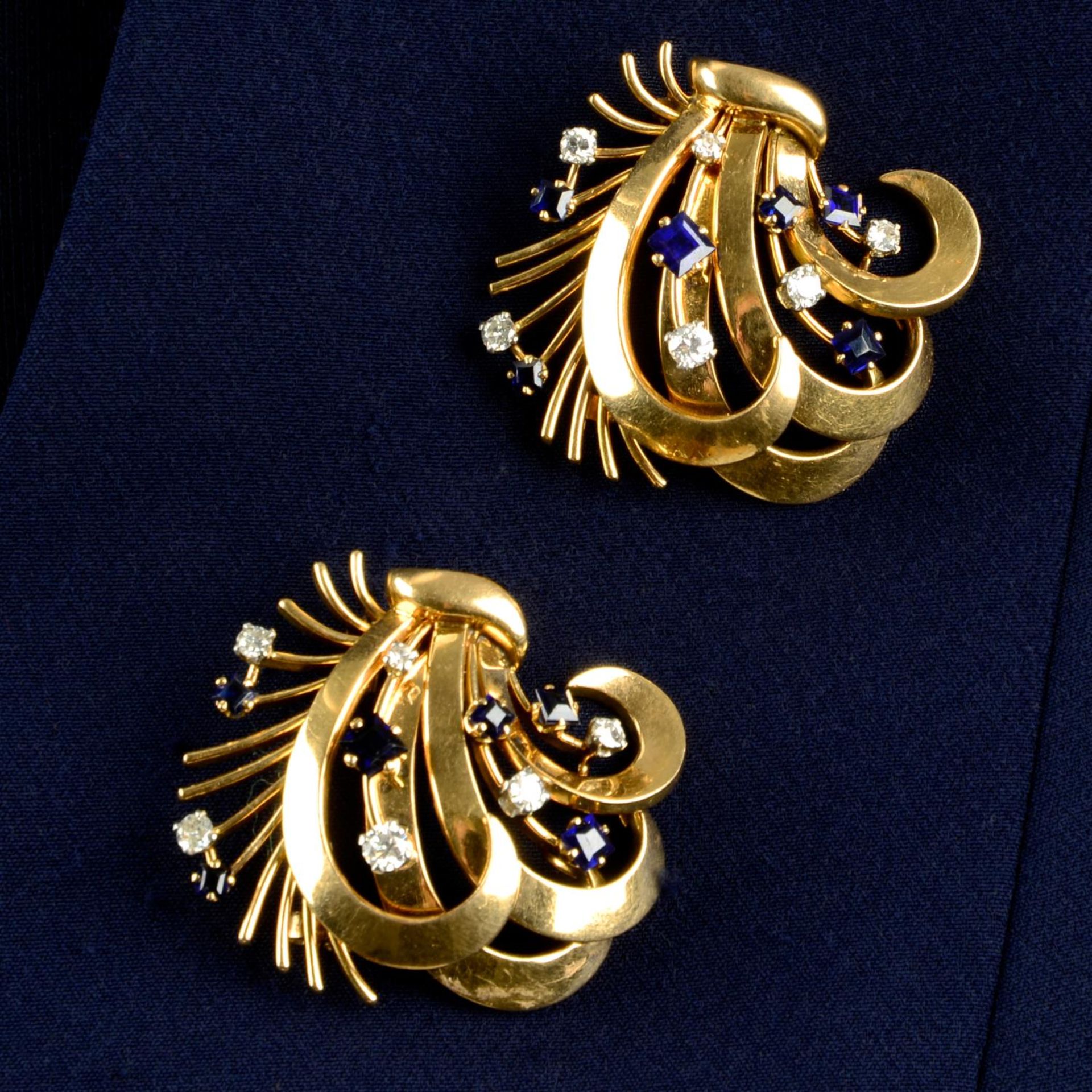 A pair of mid 20th century gold,