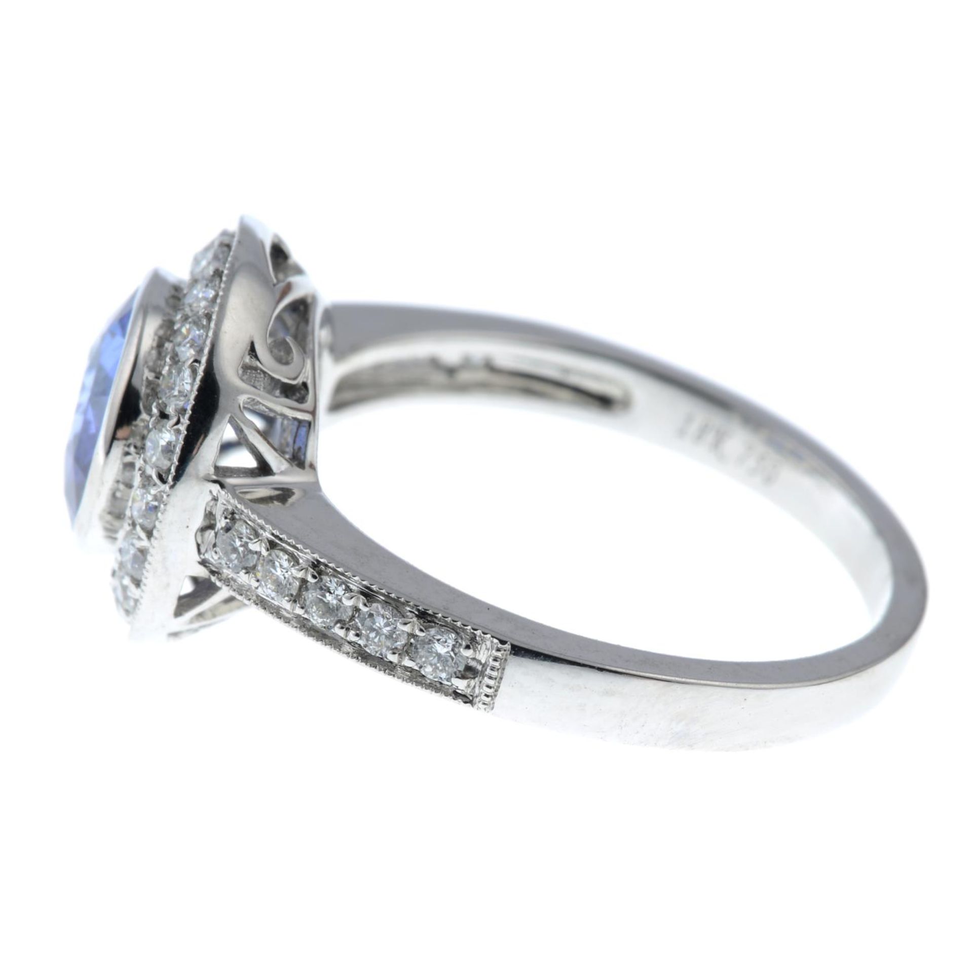 A sapphire and diamond dress ring. - Bild 4 aus 6