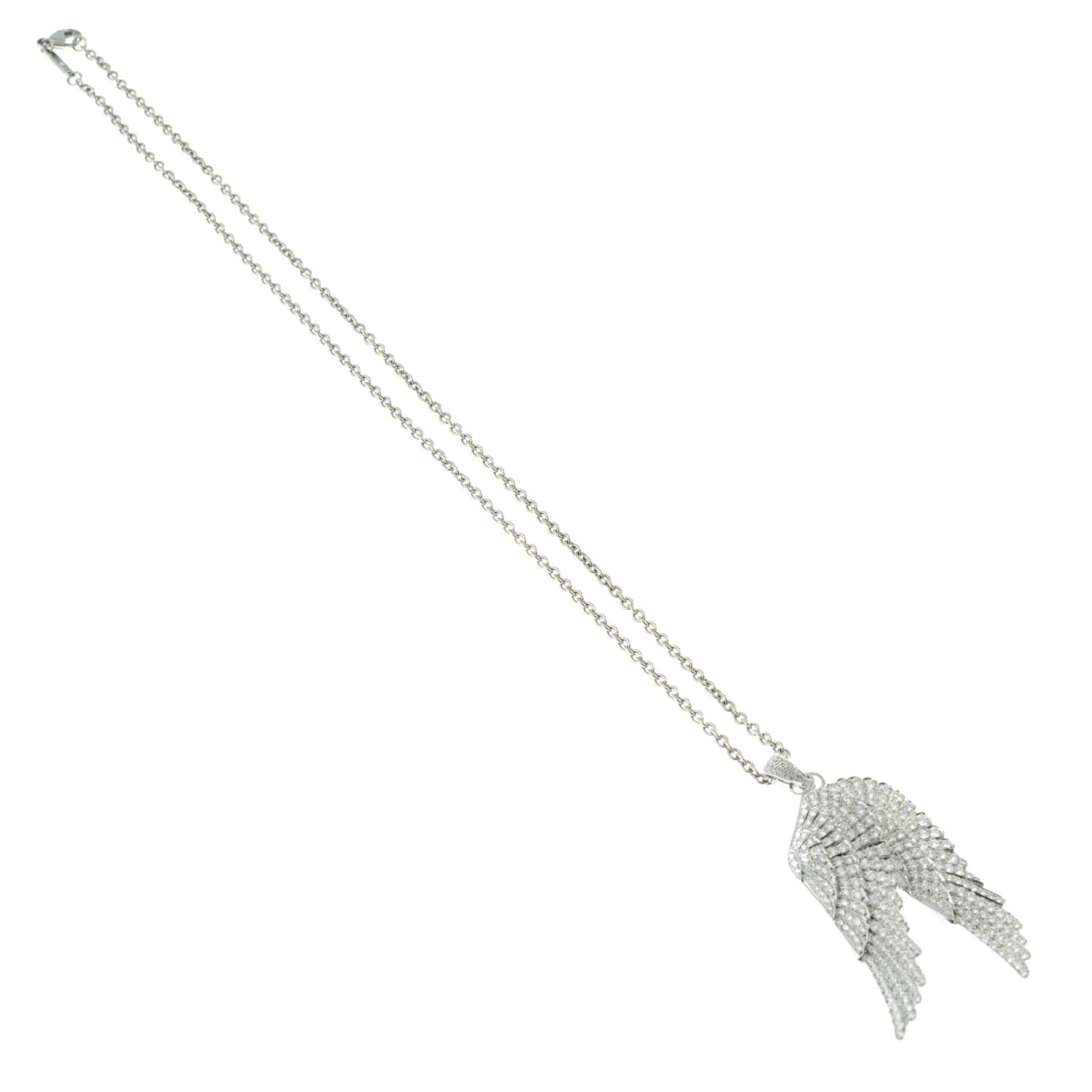 A pair of 18ct gold diamond 'Wings Classic' pendants, - Image 5 of 5