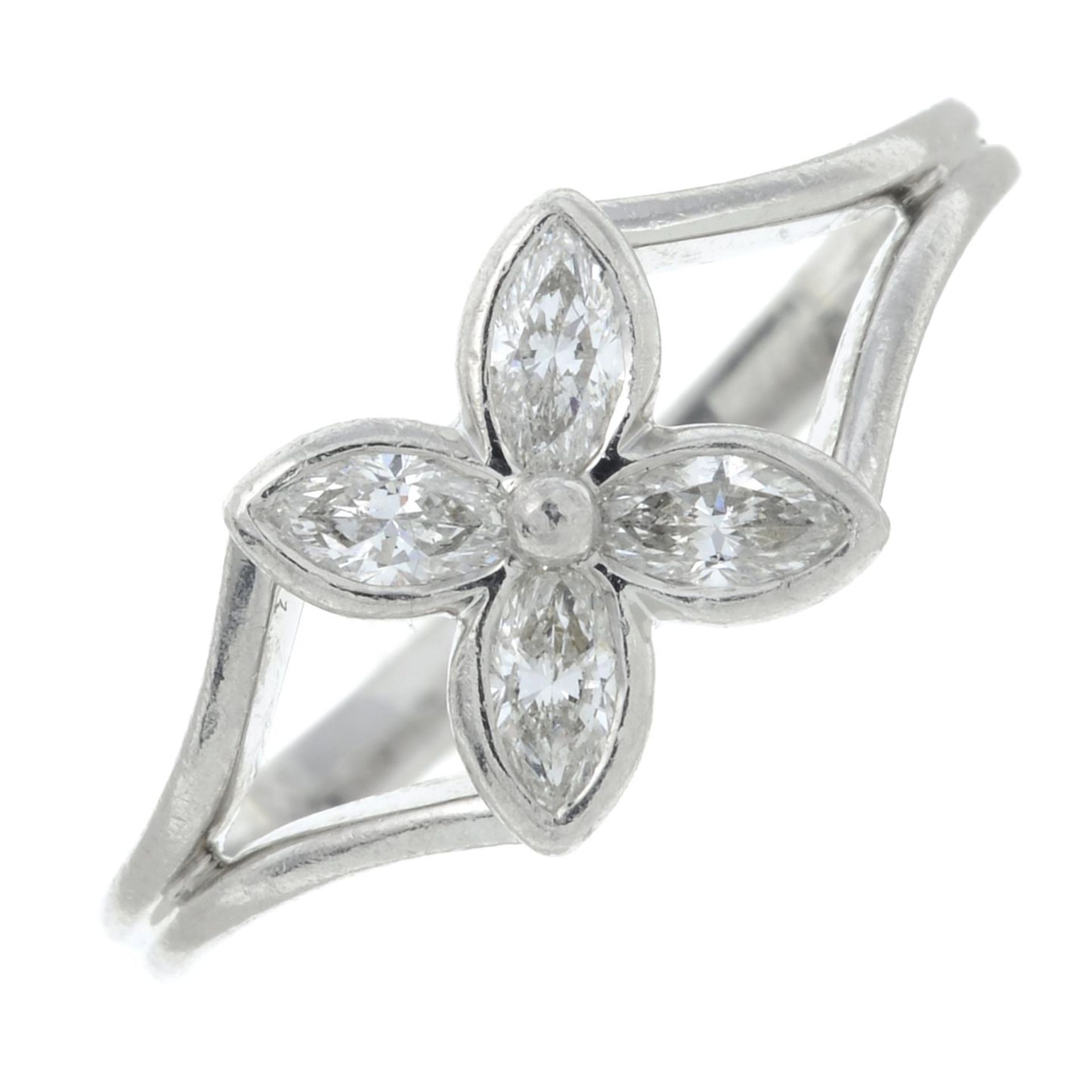 A diamond floral 'Victoria' ring, - Image 2 of 6