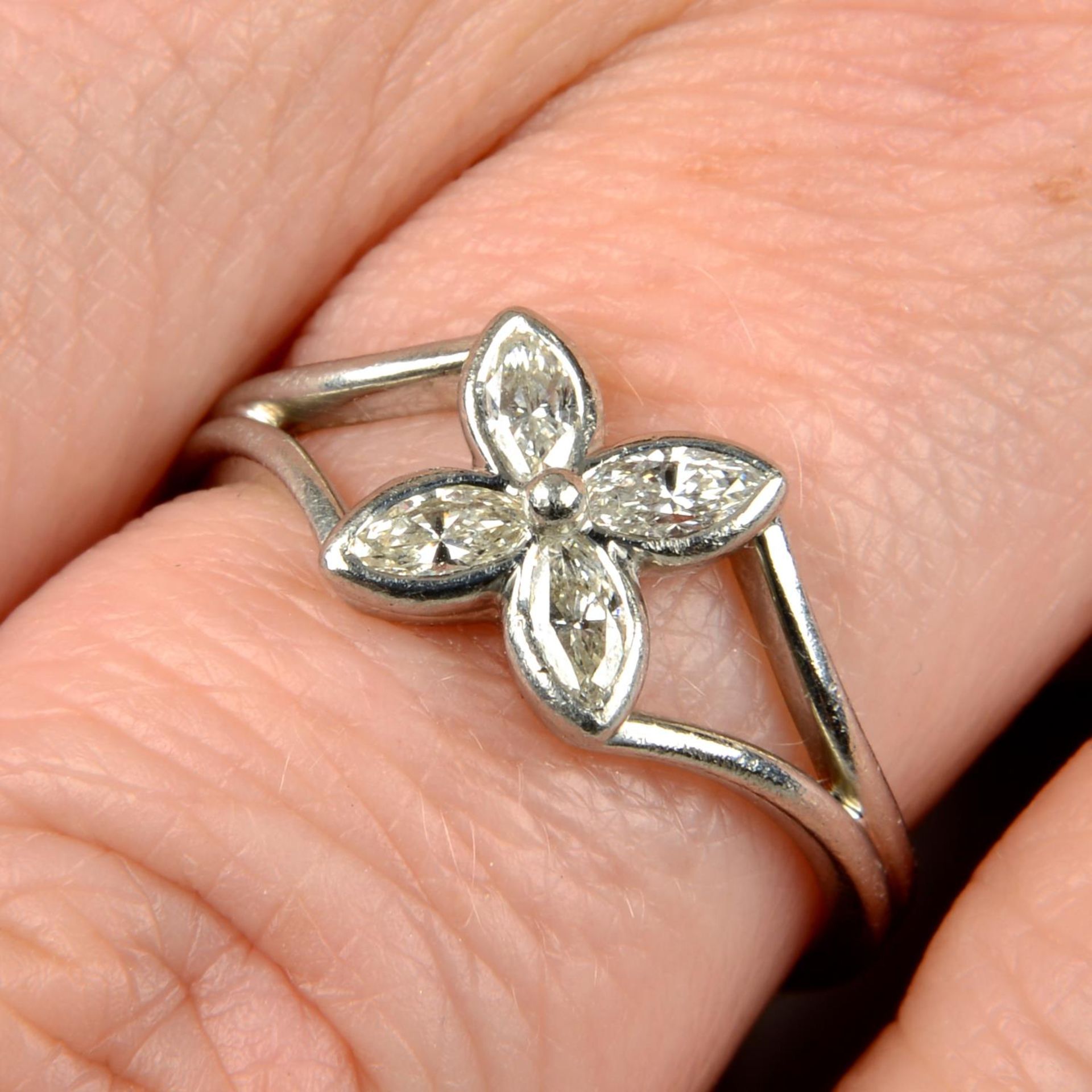 A diamond floral 'Victoria' ring,