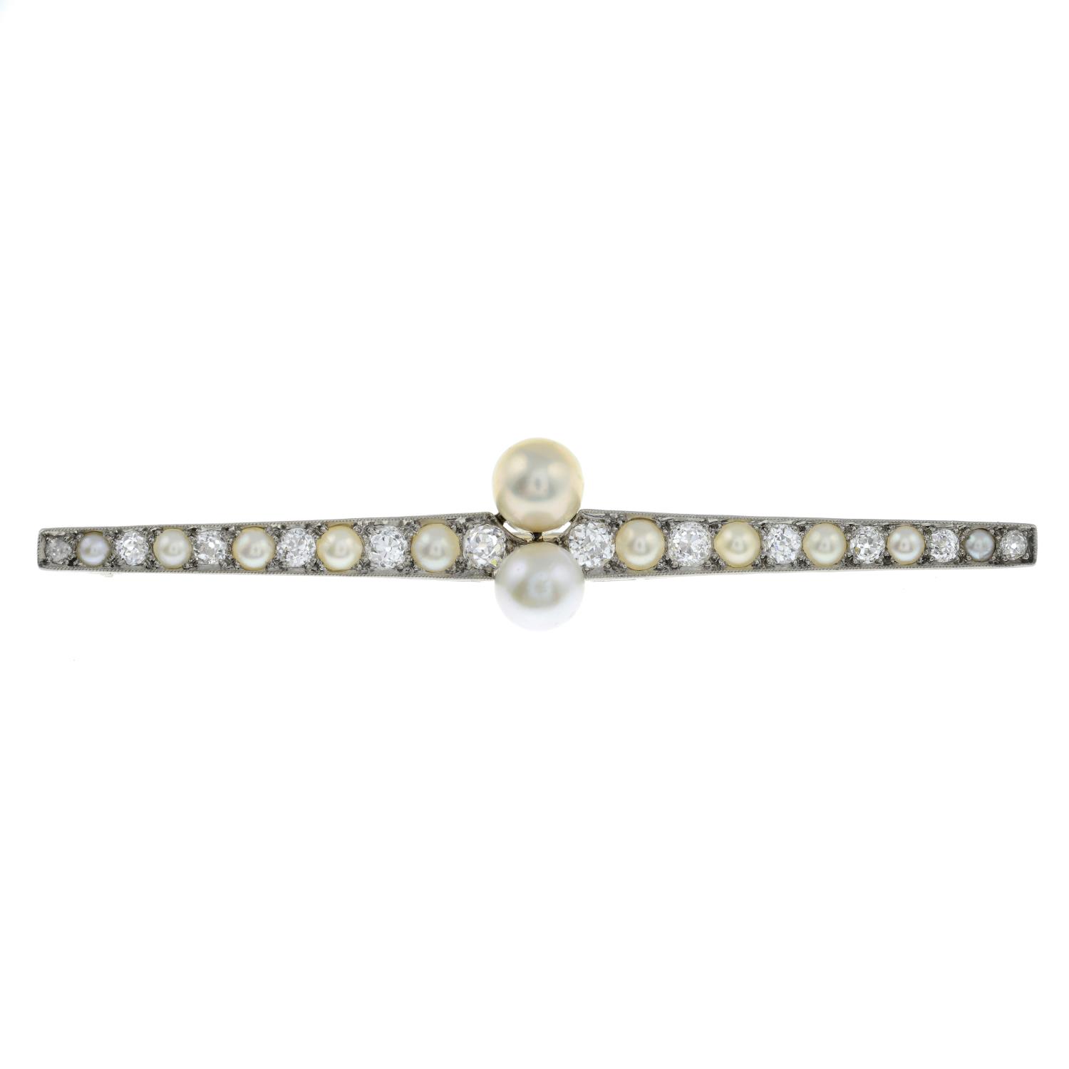 An early 20th century 18ct gold pearl, - Image 2 of 4