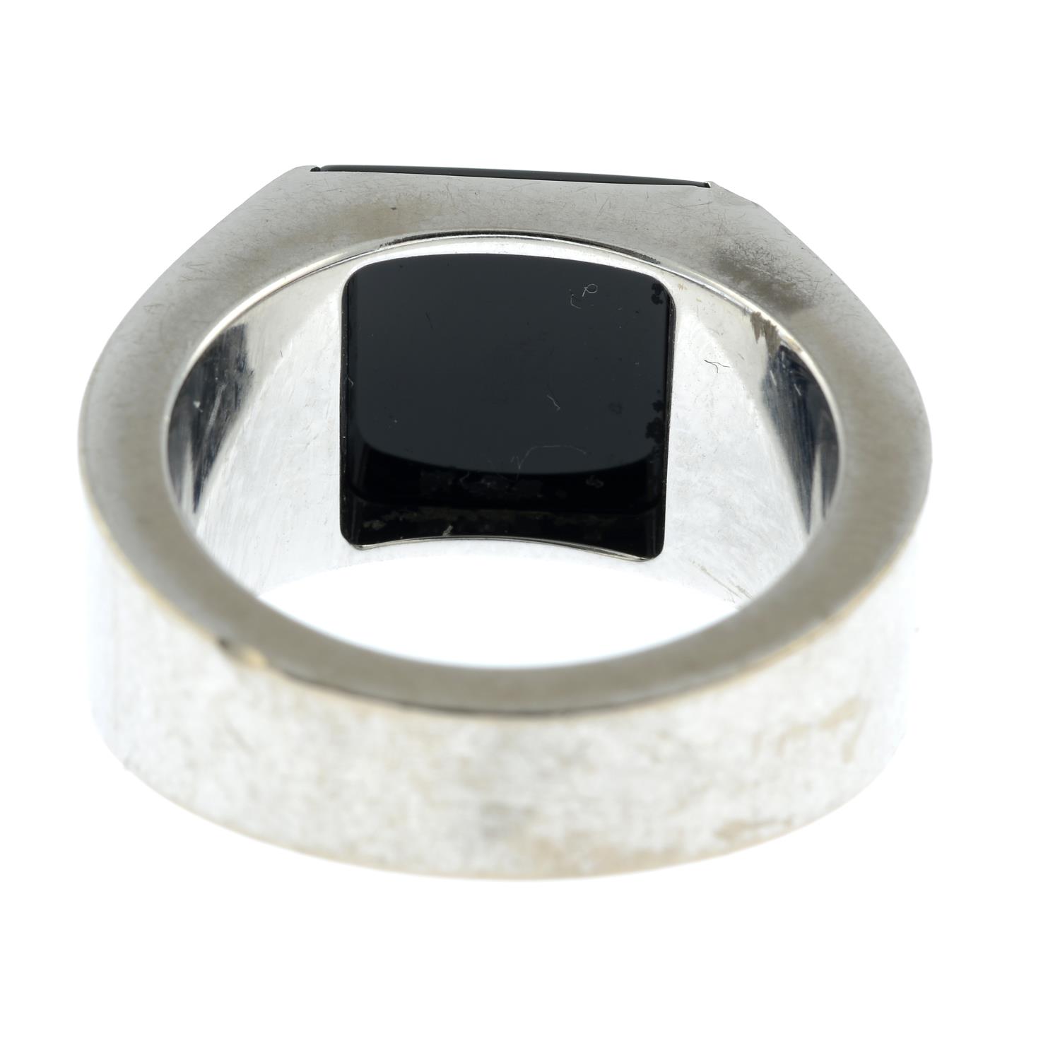 An 18ct gold onyx 'Tank' ring, by Cartier. - Image 5 of 6
