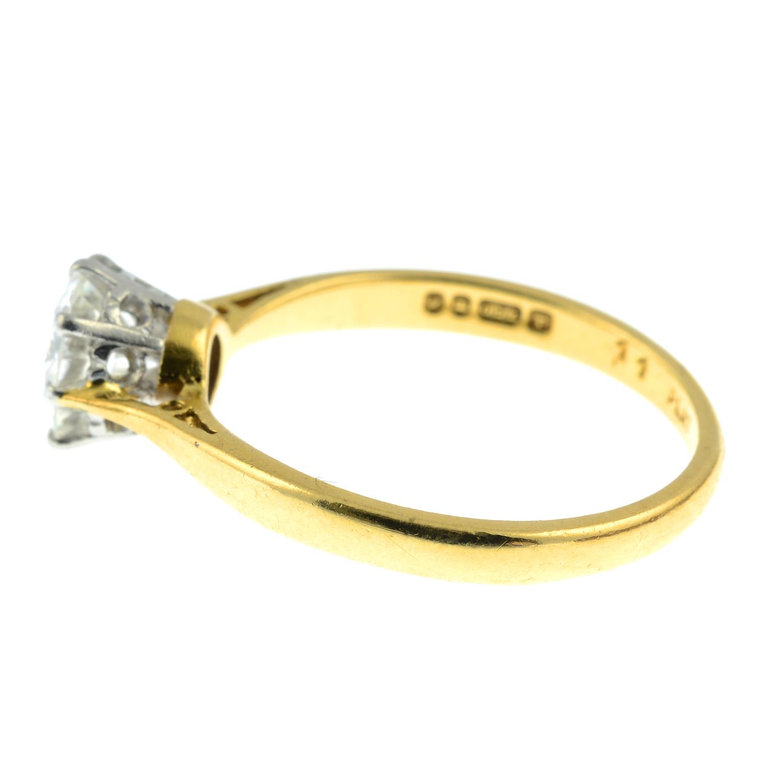 An 18ct gold brilliant-cut diamond single-stone ring.Diamond estimated weight 1.30cts, - Image 4 of 6