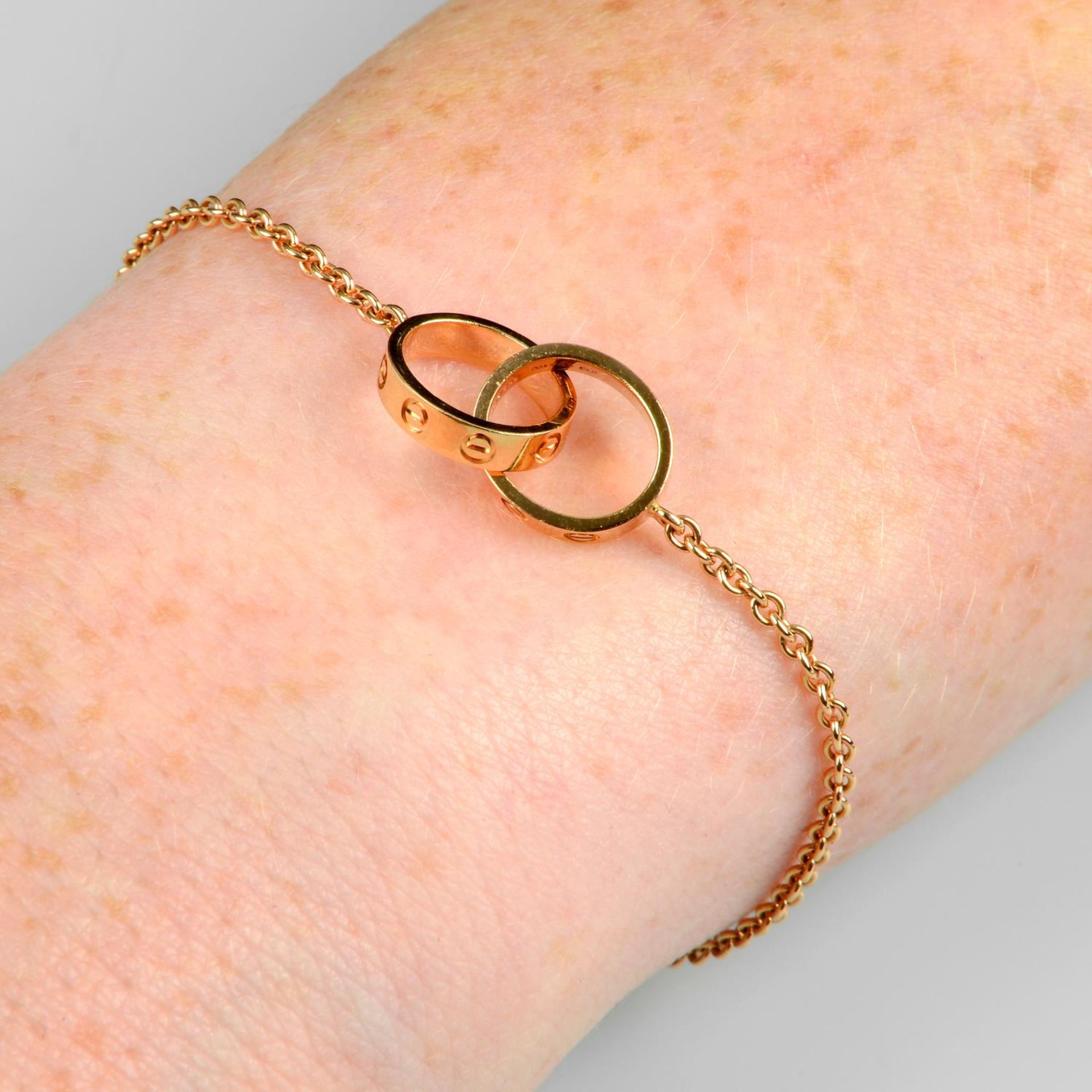 An 18ct gold 'Love' bracelet, by Cartier.