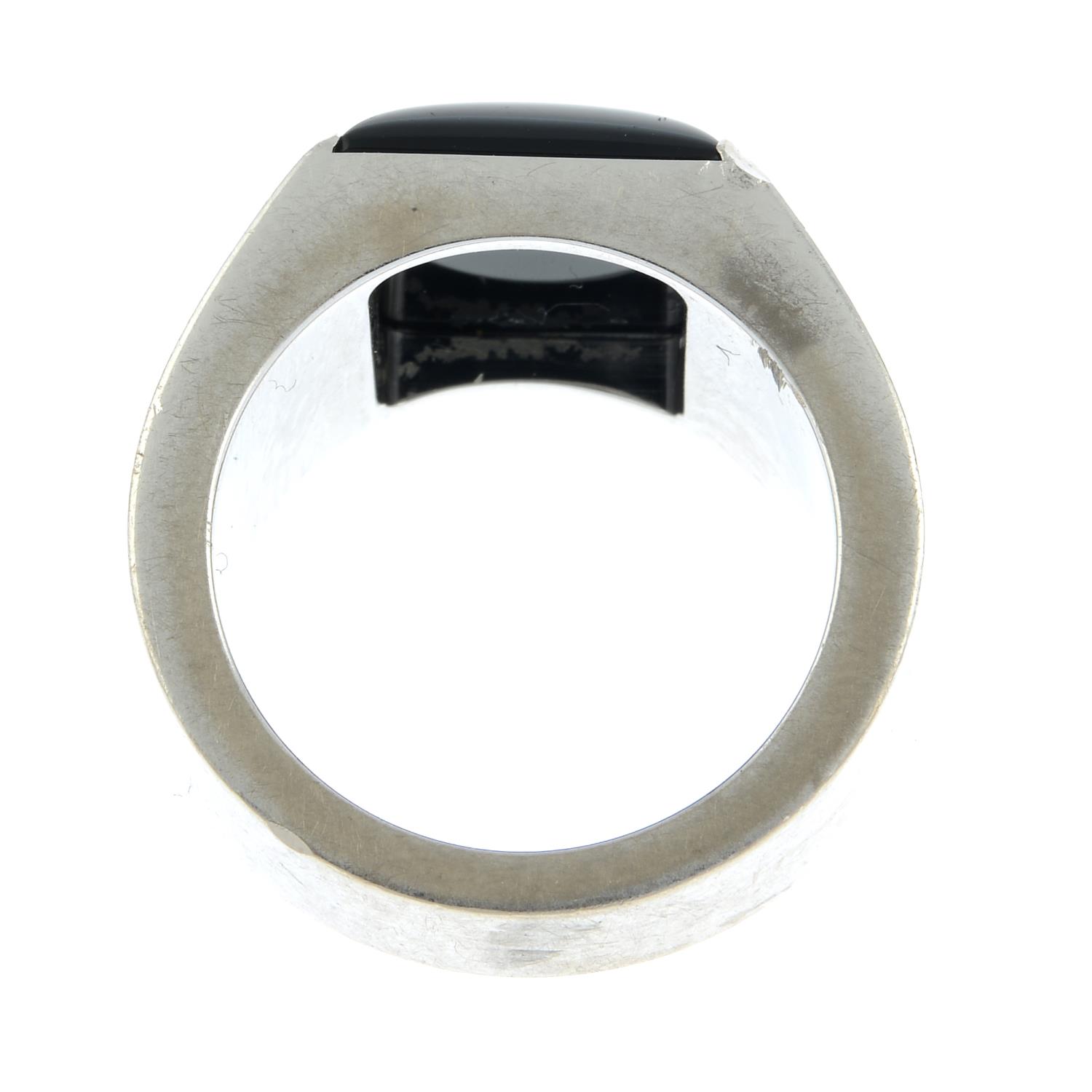 An 18ct gold onyx 'Tank' ring, by Cartier. - Image 6 of 6