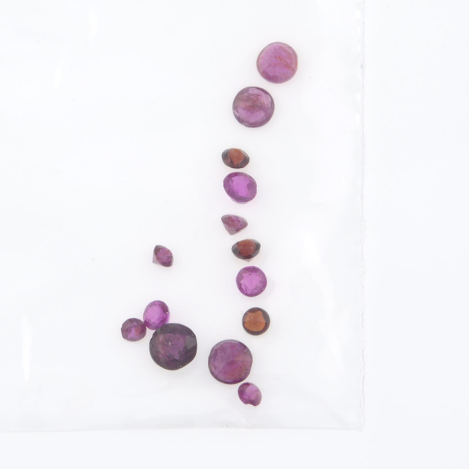 Selection of vari-shae rubies and an oval shape star ruby, - Image 2 of 2