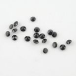 Selection of black gemstones weighing 5.82ct and a partially finished piece of of jewellery