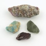 A selection of rough and faceted gemstones, weighing 168gms.